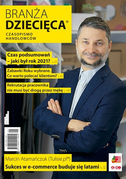 Marcin Atamańczuk CEO Exelmedia i Tulisie.pl na okładce Branża Dziecięca